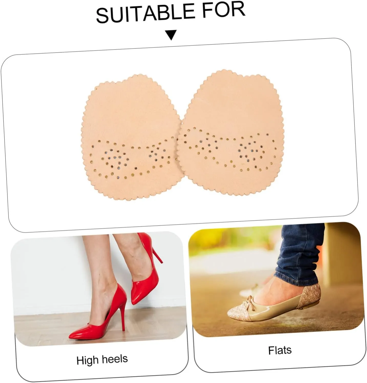 4sets 2 Pairs High Heel Half Pads Adhesive Forefoot Cushions for Comfort Relief Suitable for Various Shoe Styles Durable Wear Resistant Design 2pairs*4