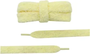 5Pairs Soft 15mm Big Fat Fluffy Fuzzy Laces Wide Flat Plush Towel Shoelaces Design Perfect For Women Casual Sneakers Match