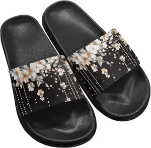 Adult Sandals Slippers Non-Slip Quick-Drying Home Slippers Lightweight Swimming Pool Slipper US Size 5-12.5