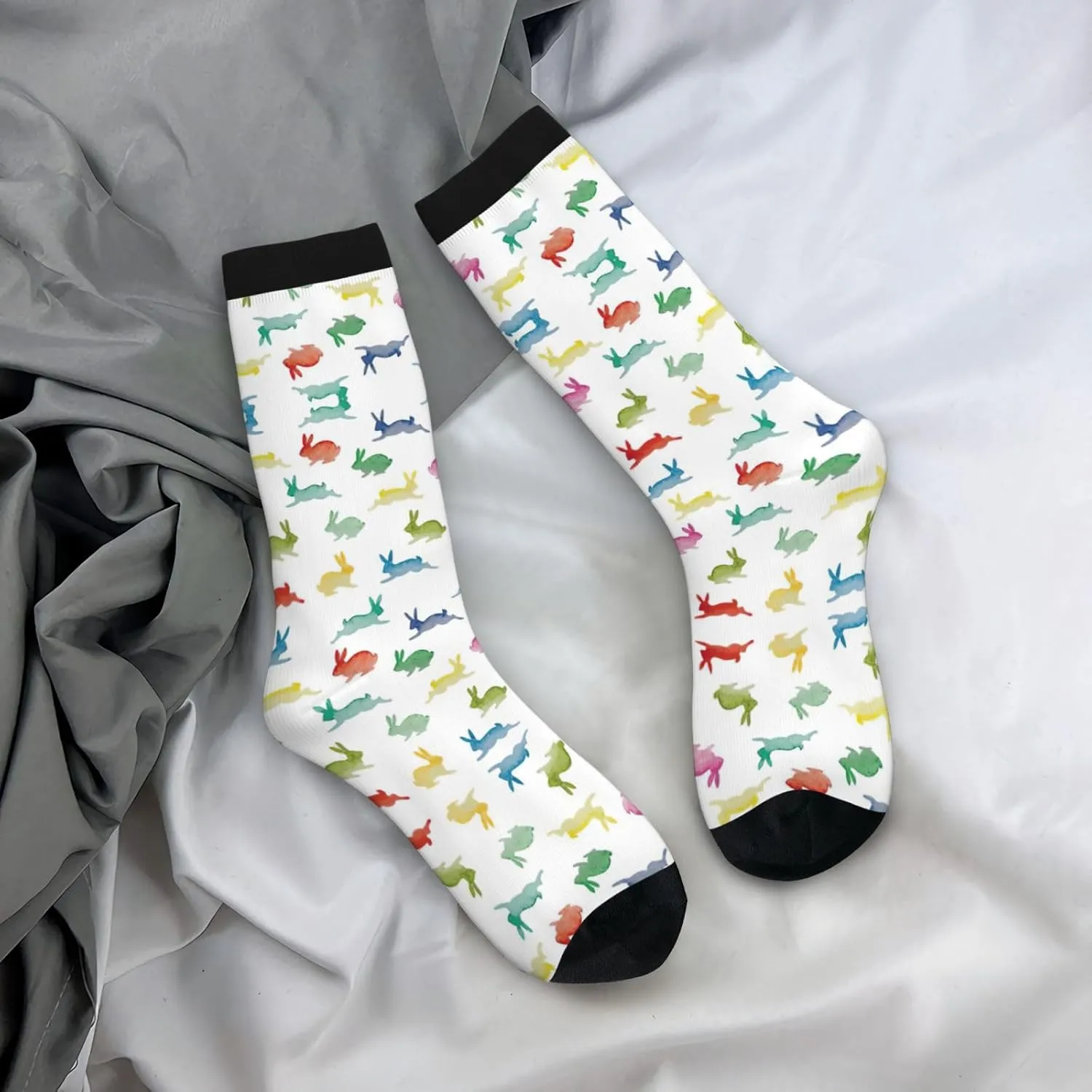 Adult Socks, Tropical Llama Alpaca Cactus Flower Print Winter Socks for Women, Soft Cozy Socks, Knit Boots Socks Men