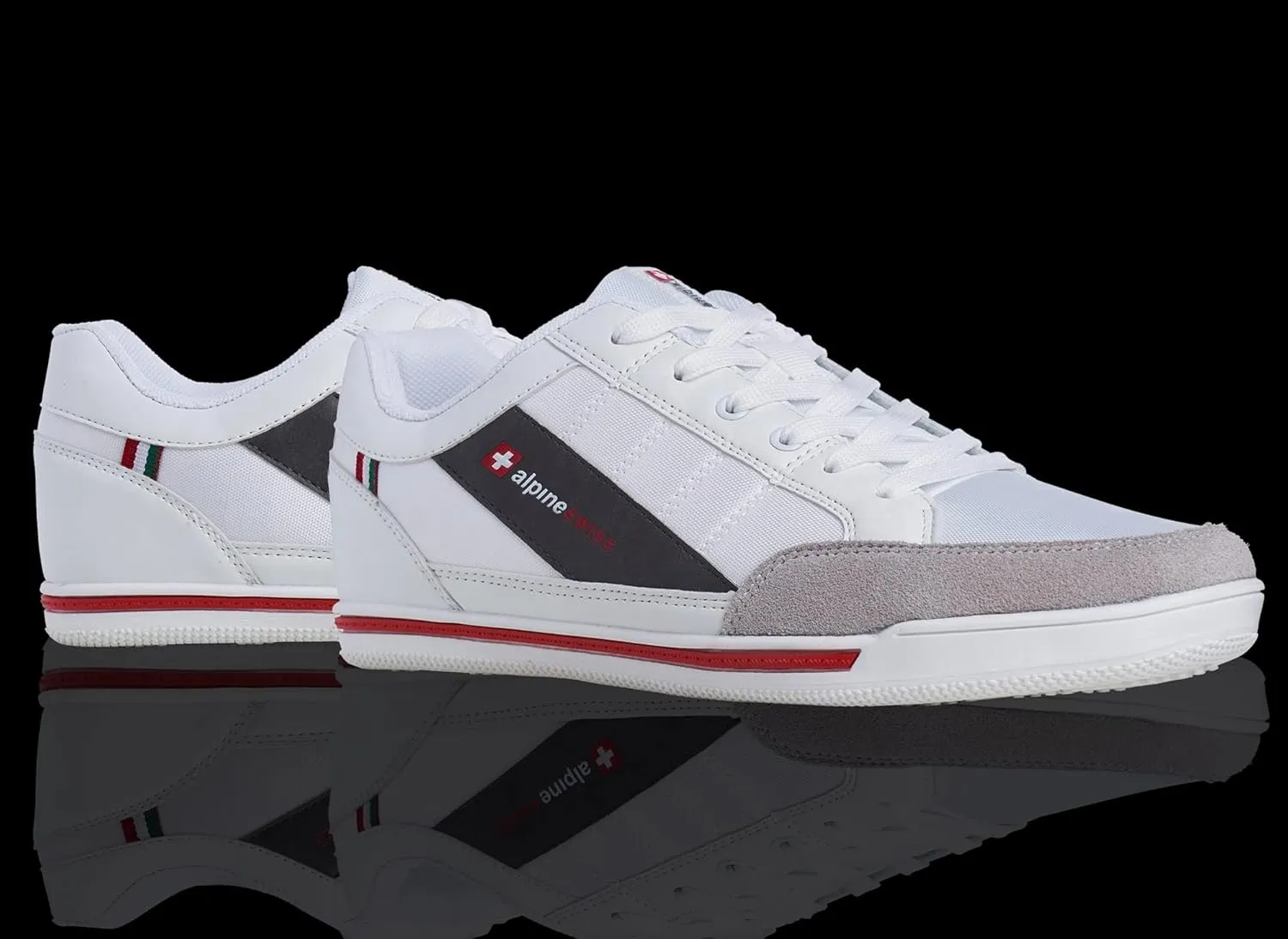 Alpine Swiss Stefan Retro Sneakers for Men | Stylish Low-Top Shoes with Suede Trim | Perfect for Casual Footwear | Fashion Sneakers | Mens Tennis Shoes