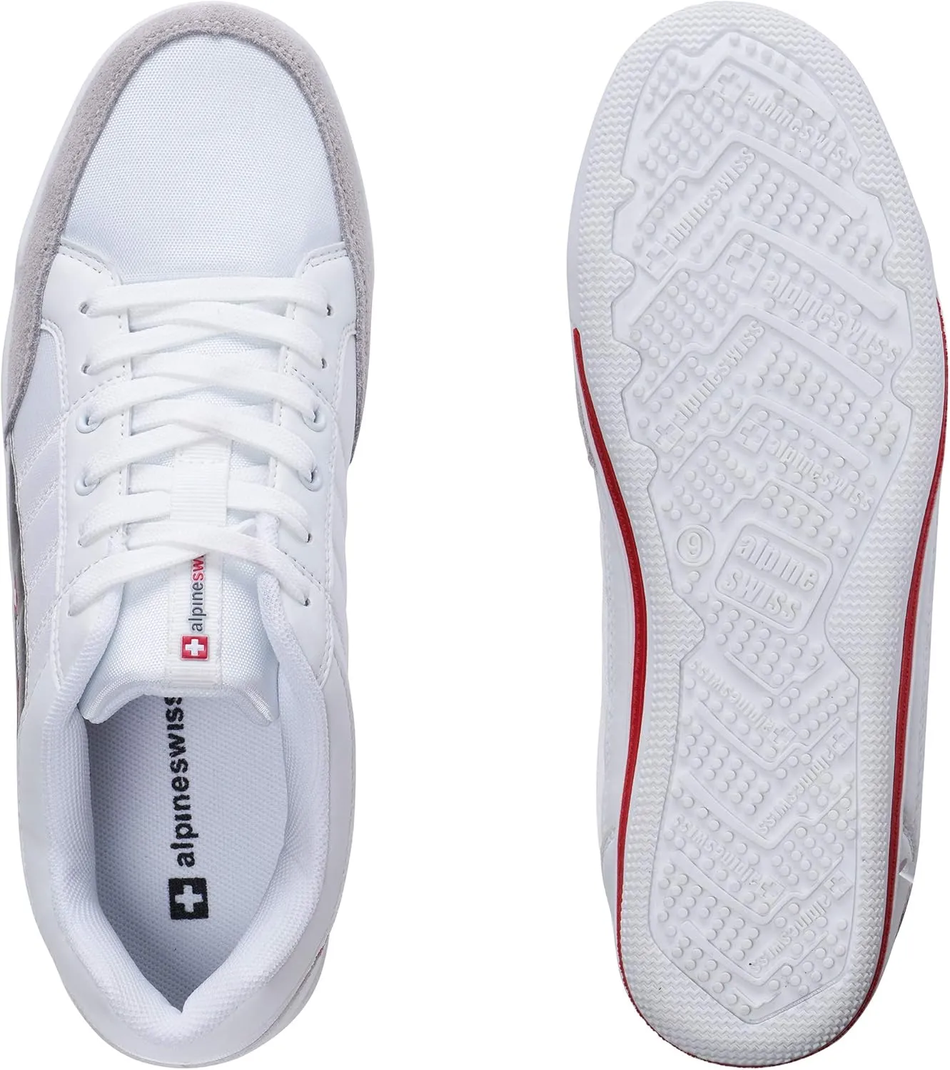 Alpine Swiss Stefan Retro Sneakers for Men | Stylish Low-Top Shoes with Suede Trim | Perfect for Casual Footwear | Fashion Sneakers | Mens Tennis Shoes
