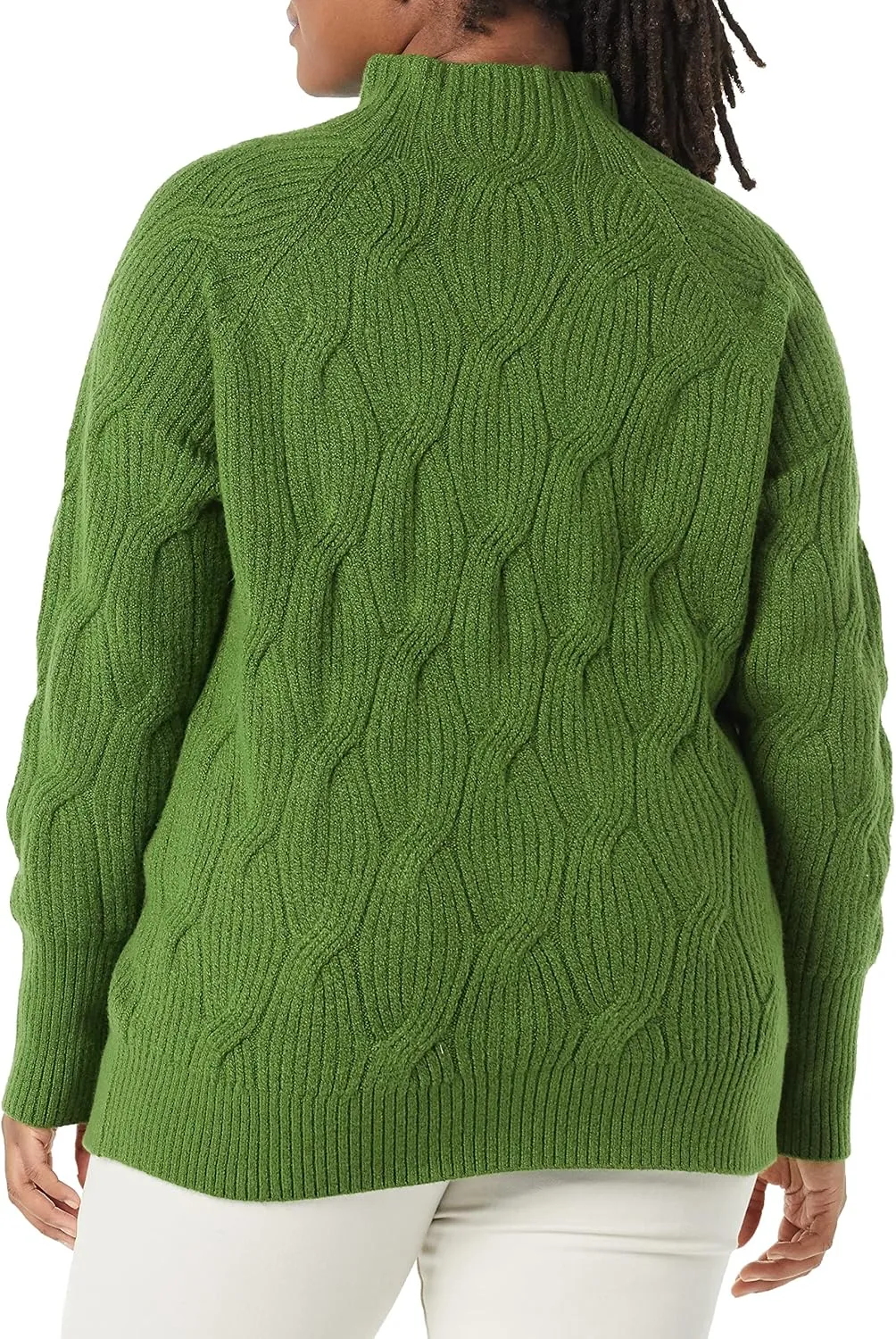 Amazon Essentials Women's Winter Sweater, Soft Touch Funnel Neck Cable Knit