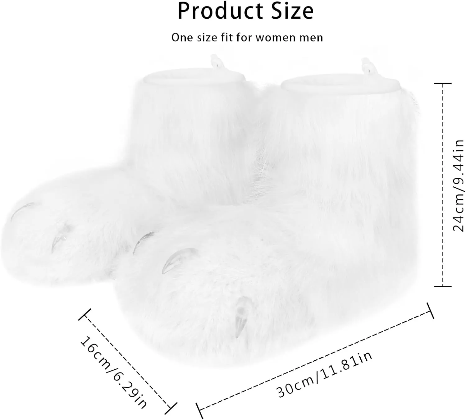 Animal Fuzzy Slippers Bear Cat Wolf Dog Fox Fursuit Feet Paw Claw Shoes Furry Boots Costume Accessories for Adult Kids