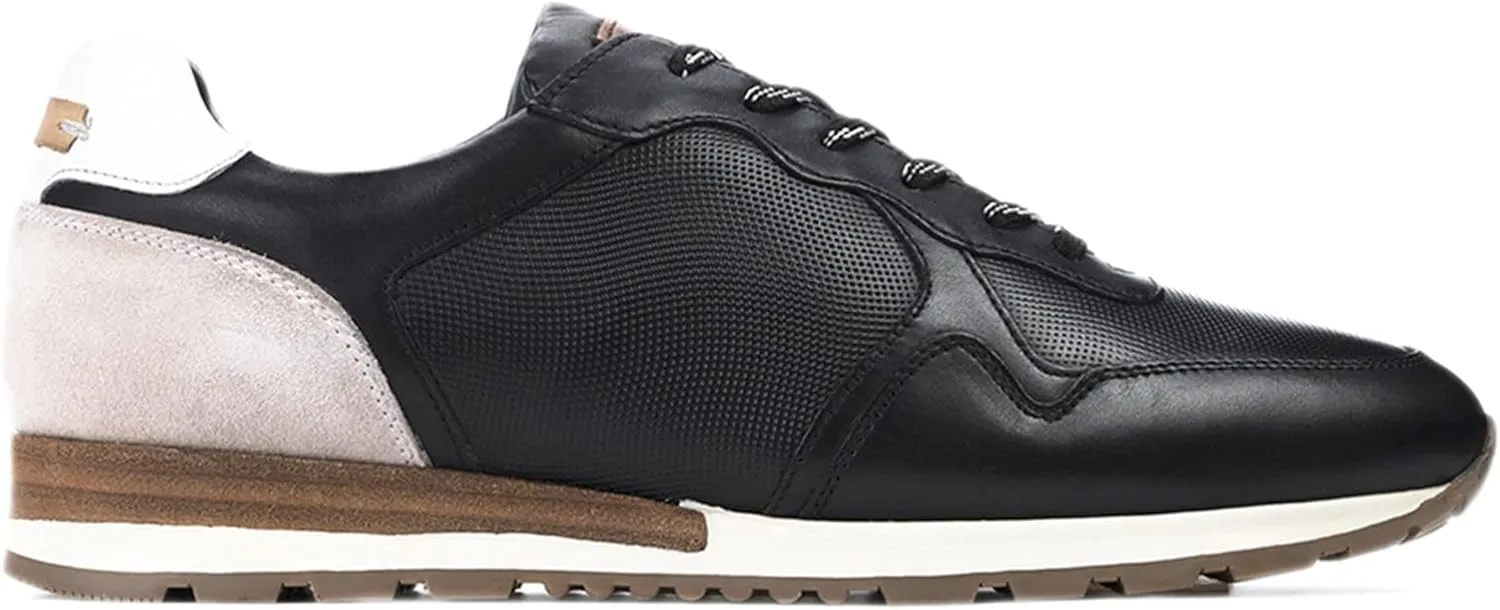 Anthony Veer West Leather Sneakers for Men | Retro-Raised Driving Sole for Equal Comfort & Style | Durable Rubber Outsole & Removable Leather Cushioned Footbed