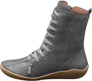 Arch Support Boots for Women Wide Width Ankle Boots Vintage Moccasin Boots Lace Up Casual Boots Side Zip Booties