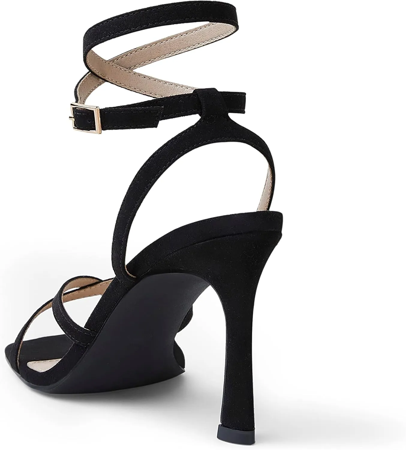 Arromic High Stilettos Heeled Sandals for Women Strappy Square Toe Heel Open Toe Heels Dressy Wedding Shoes Pumps Sandals