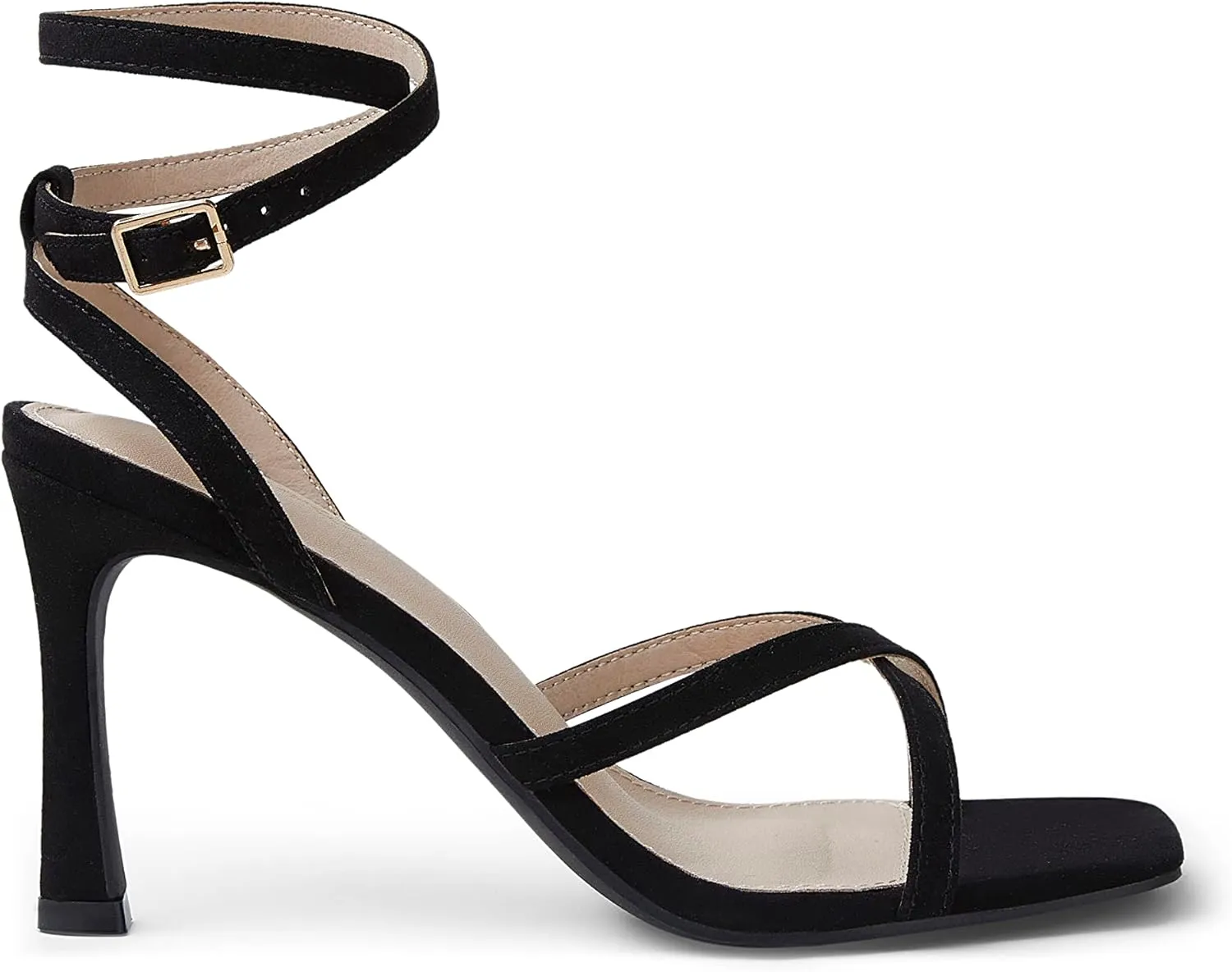 Arromic High Stilettos Heeled Sandals for Women Strappy Square Toe Heel Open Toe Heels Dressy Wedding Shoes Pumps Sandals