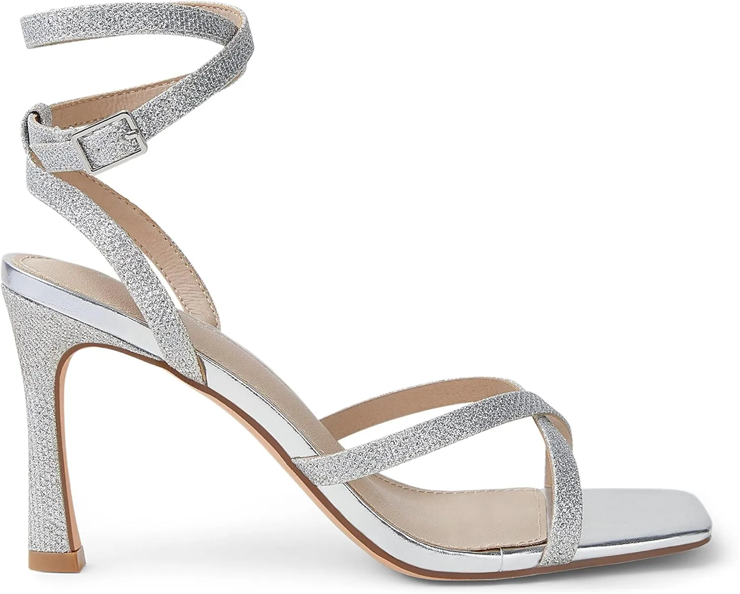 Arromic High Stilettos Heeled Sandals for Women Strappy Square Toe Heel Open Toe Heels Dressy Wedding Shoes Pumps Sandals