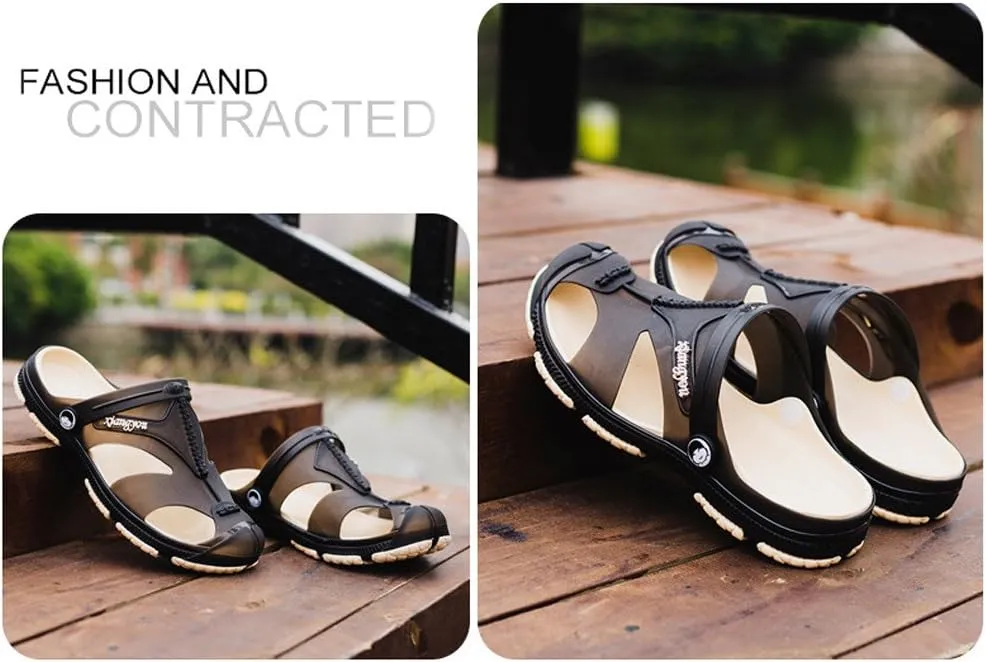 Asifn Sport Outdoors Men Shoes Garden Clogs Sandals Beach Breathable Summer Lightweight Resistant Perforated Walking