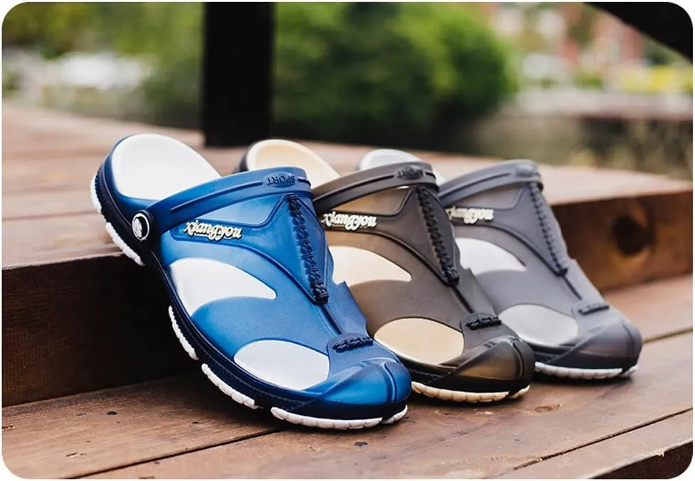 Asifn Sport Outdoors Men Shoes Garden Clogs Sandals Beach Breathable Summer Lightweight Resistant Perforated Walking