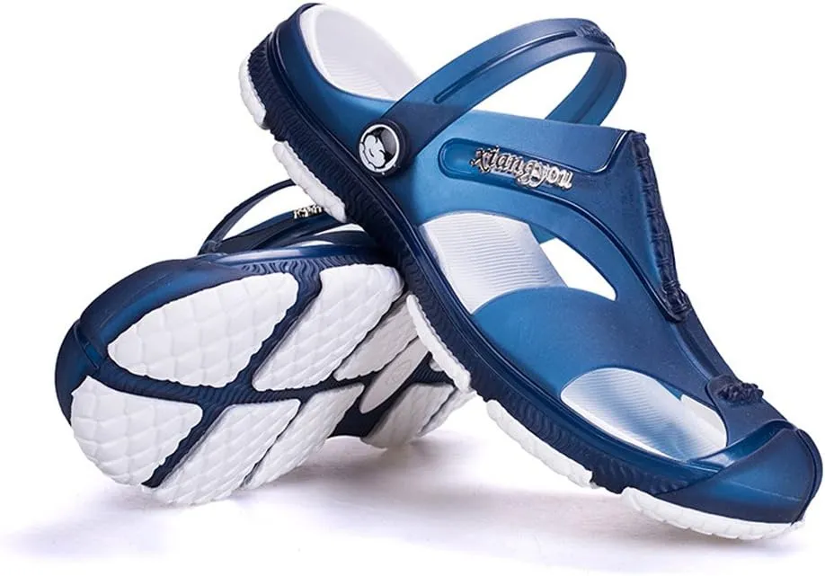 Asifn Sport Outdoors Men Shoes Garden Clogs Sandals Beach Breathable Summer Lightweight Resistant Perforated Walking