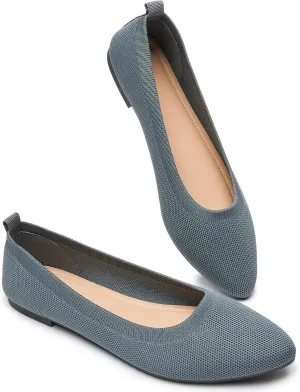 BABUDOG Women's Mesh Flats Shoes Pointed-Toe Dress Shoes Black Flats Shoes Comfortable Memory Foam Flats Shoes
