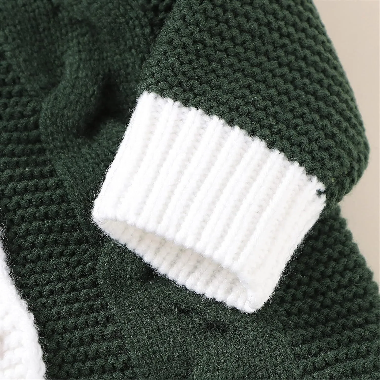 Baby Boys Girls Christmas Clothes Newborn Hooded Sweater Knit Romper Long Sleeve Knit Jumpsuit Sweater Xmas Clothing