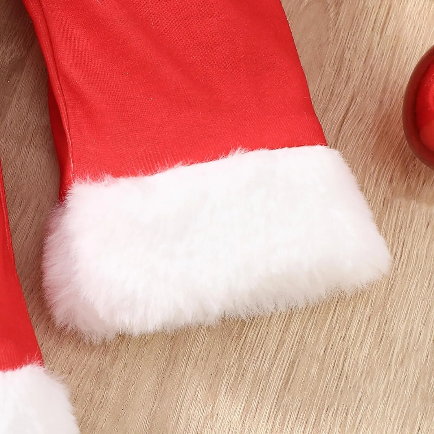Baby Girl Christmas Dress Santa Romper Dresses Velvet Long Sleeve Princess Tulle Dress with Hat Xmas Cosplay Costume