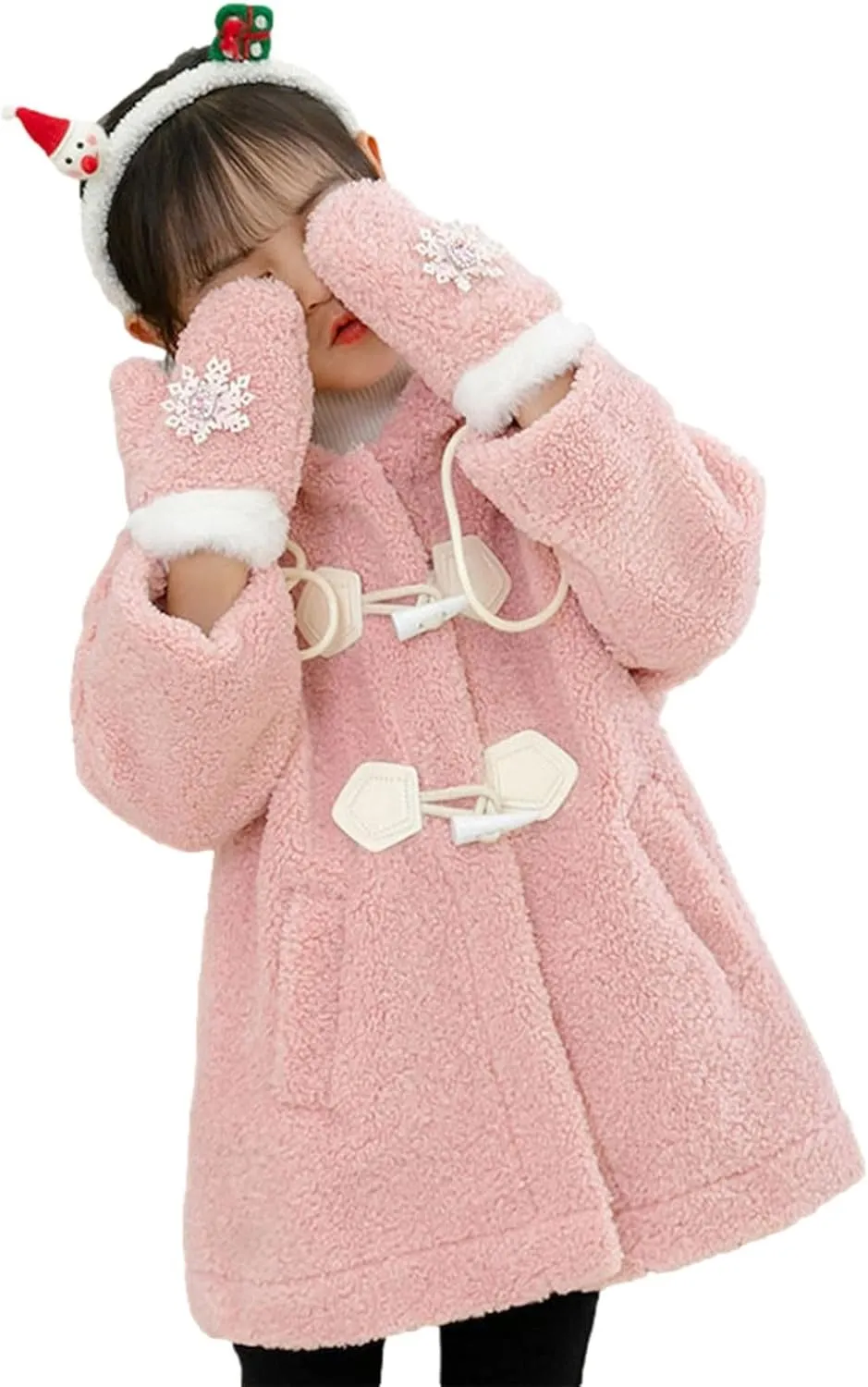 Baby Girl's Toddler Kids Fall Winter Coat Jacket Outerwear Ears Hood Hoodie Warm Casual Festival Christmas Outfits