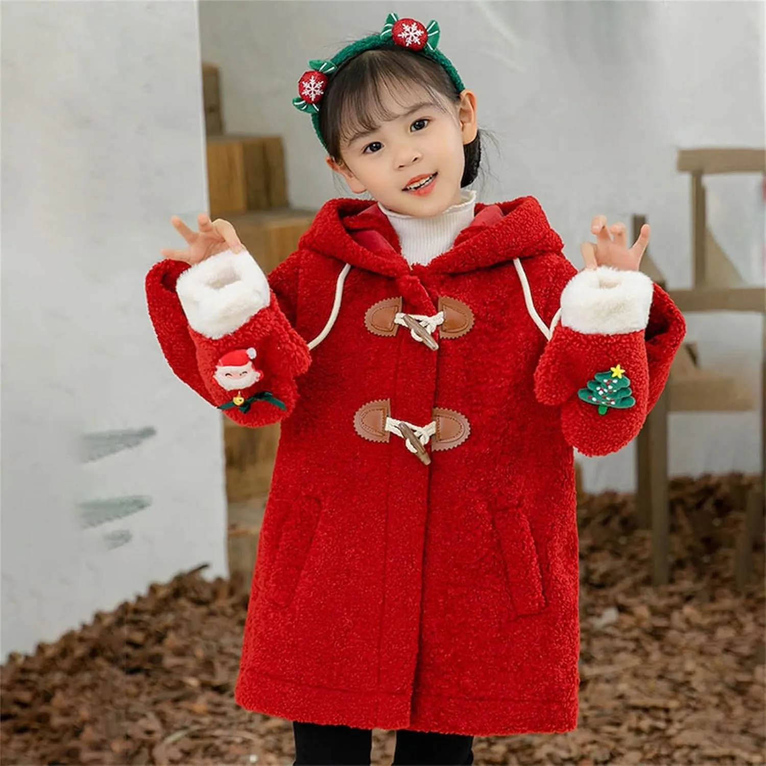Baby Girl's Toddler Kids Fall Winter Coat Jacket Outerwear Ears Hood Hoodie Warm Winter Jackets Sweatshirt Coats
