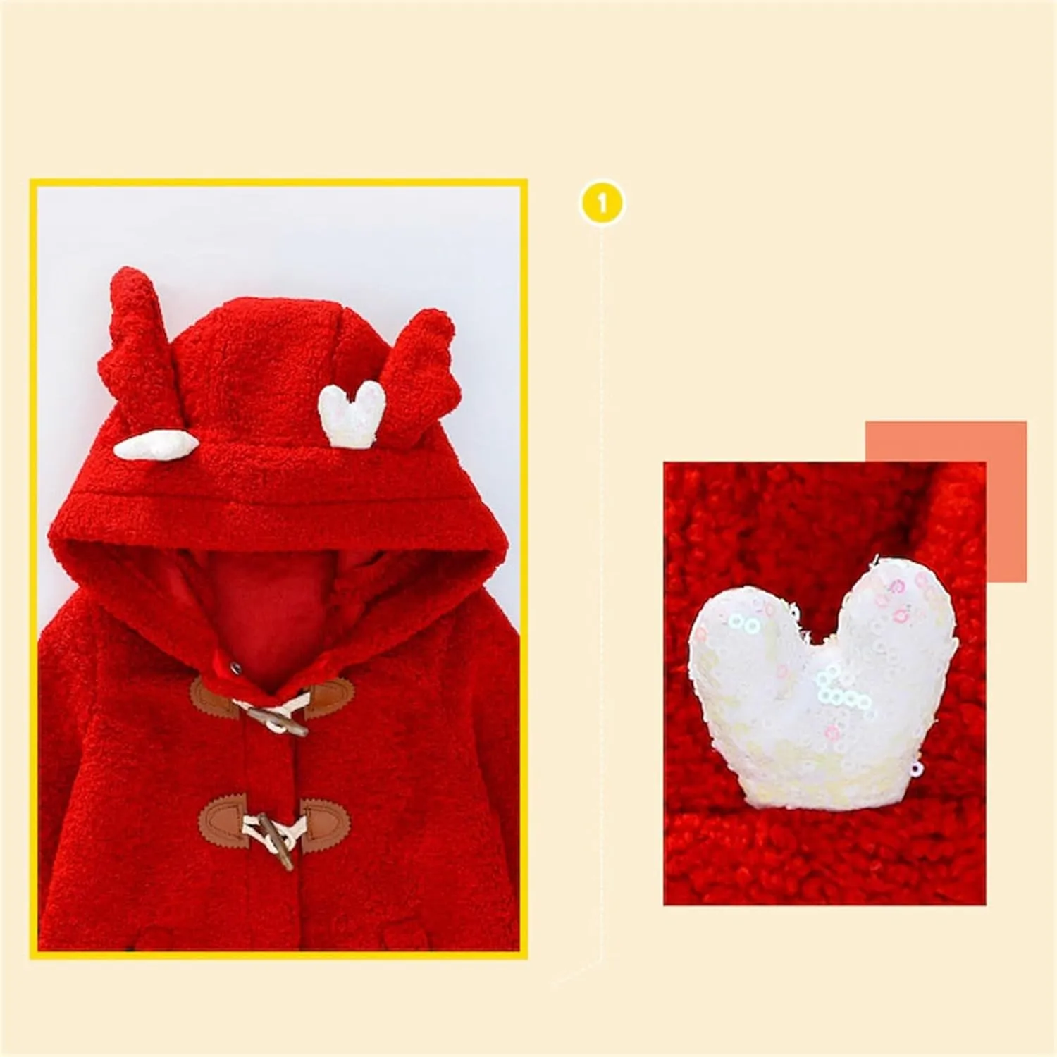 Baby Girl's Toddler Kids Fall Winter Coat Jacket Outerwear Ears Hood Hoodie Warm Winter Jackets Sweatshirt Coats