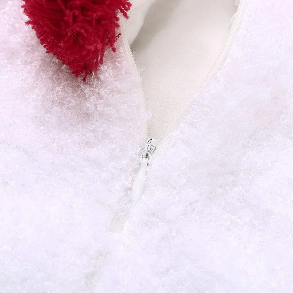 Baby Snowman Costume Christmas Romper Newborn Snowman Bubble Bodysuits with Scarf Set Infant Boy Girl Xmas
