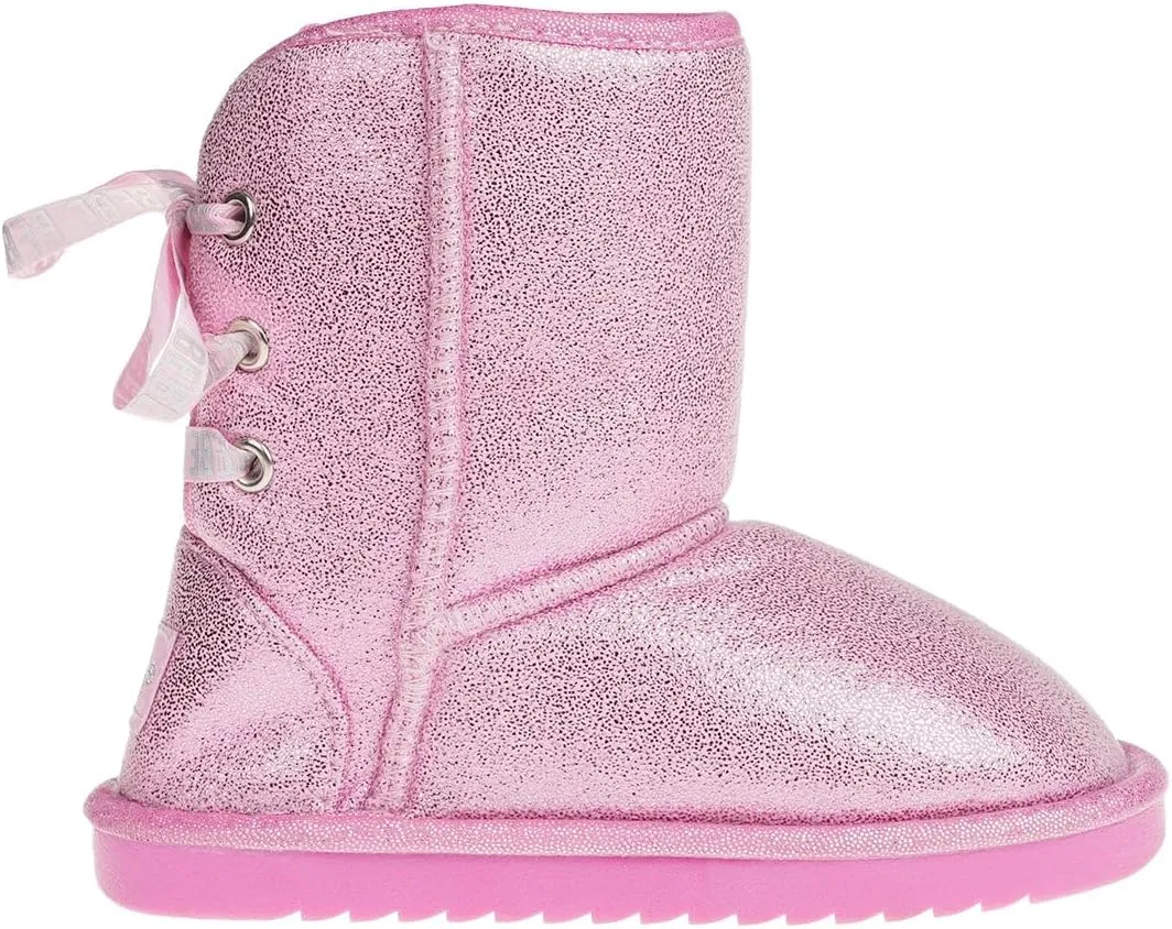 bebe Girl's Winter Snow Boots Comfy and Cozy Fashion Ankle Boots - Warm Boots For Girls (Toddler/Little Kid/Big Kid)