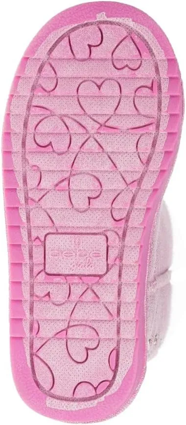 bebe Girl's Winter Snow Boots Comfy and Cozy Fashion Ankle Boots - Warm Boots For Girls (Toddler/Little Kid/Big Kid)