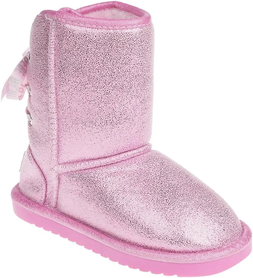 bebe Girl's Winter Snow Boots Comfy and Cozy Fashion Ankle Boots - Warm Boots For Girls (Toddler/Little Kid/Big Kid)