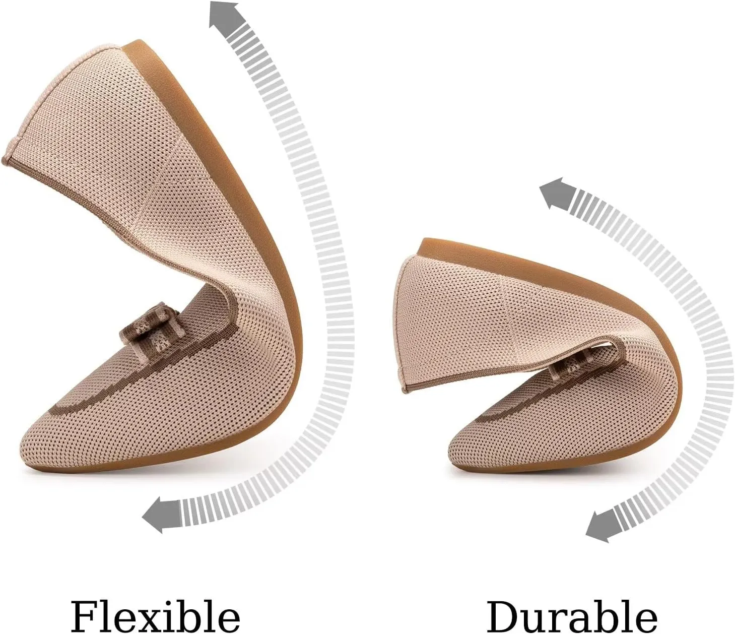 BEJINASH Women's Loafer Flats Casual Knit Fabric Lightweight Dressy Shoes Washable Elegant Pointed-Toe lace-up Bow Shoes Comfortable Ballet Shoes for Women Perfect for Daily