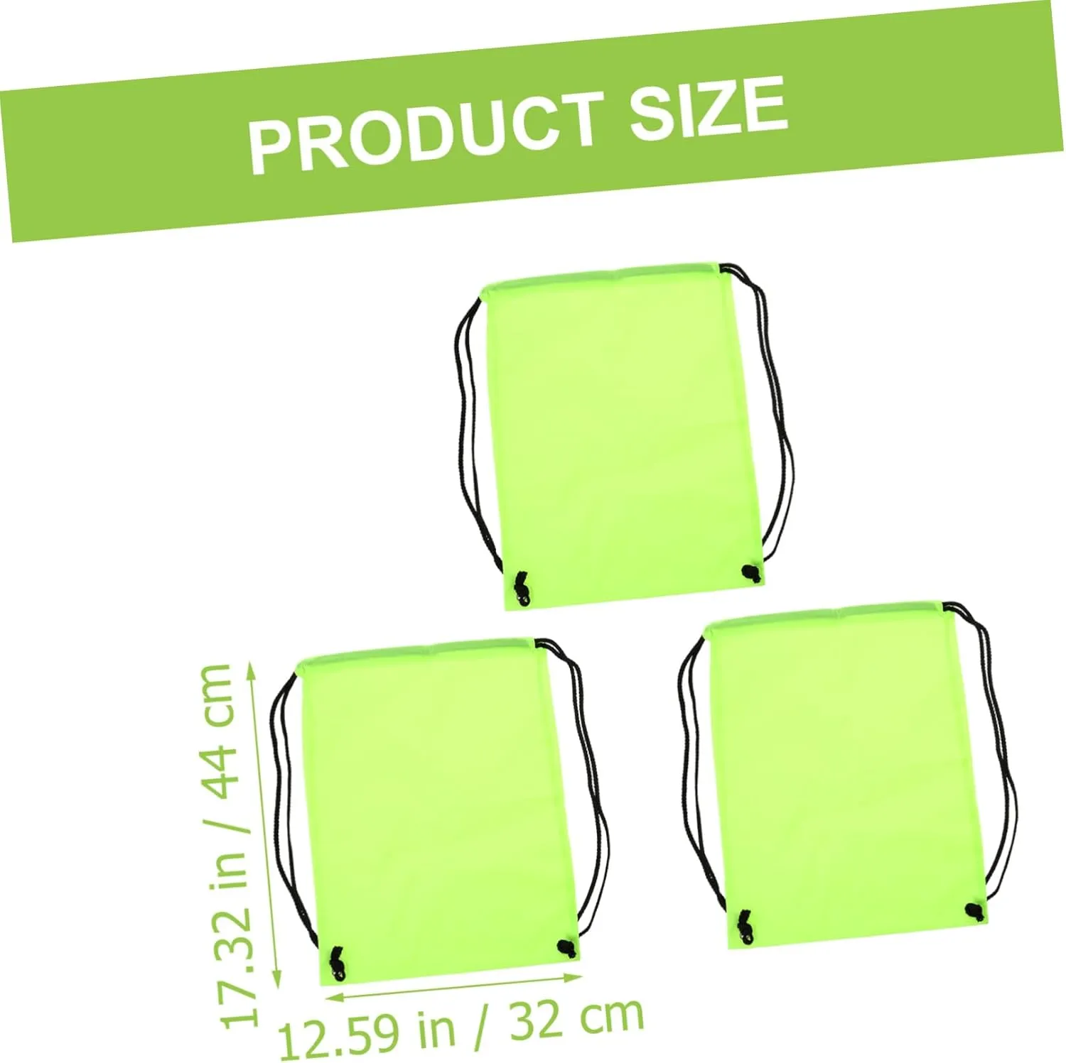BESTYASH 3Pcs Drawstring Bags Capacity Storage Bags for Cycling Sports and Travel Durable and Comfortable Multi Purpose Backpacks Fluorescent