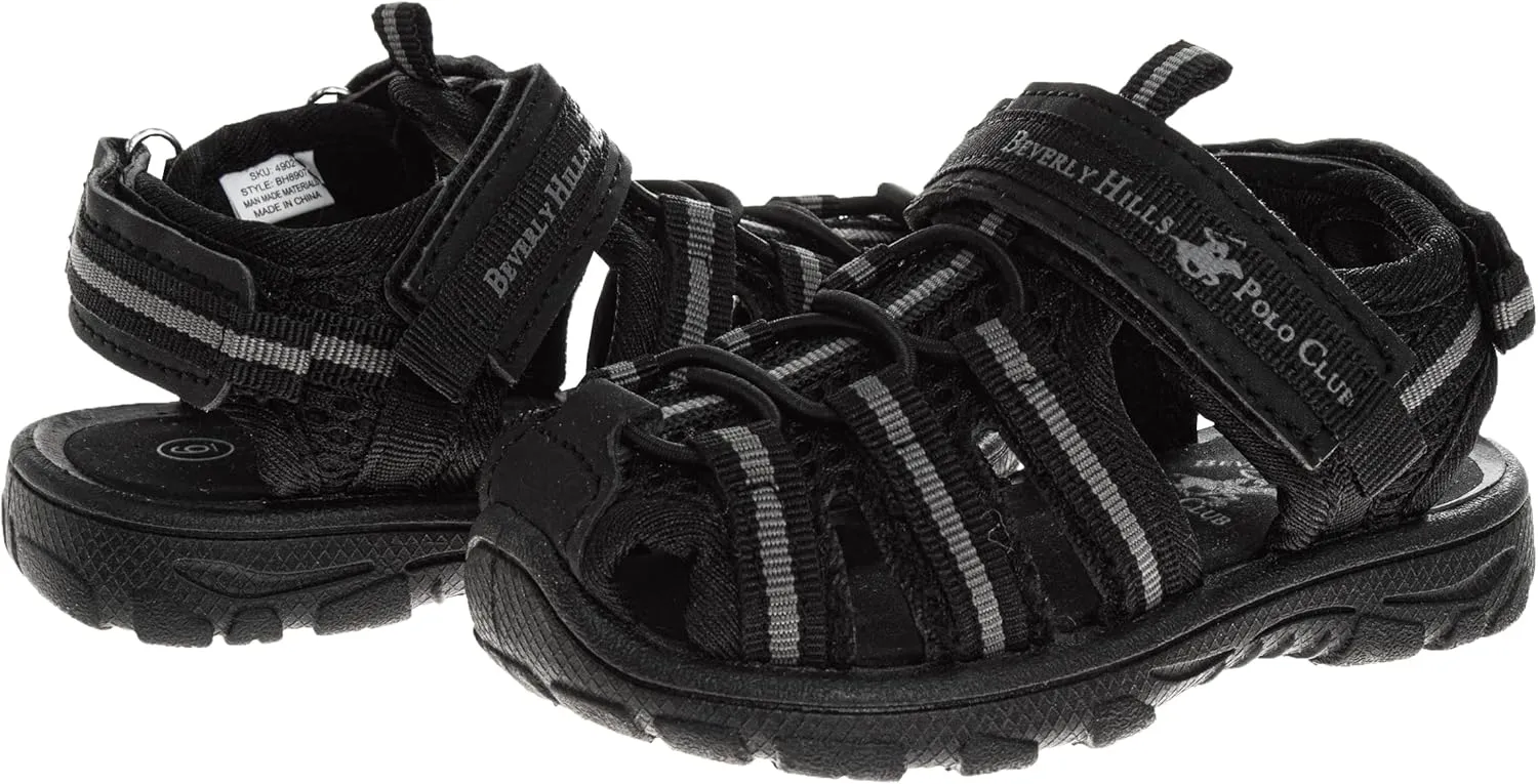 Beverly Hills Polo Club Boy's Athletic Active Sandals Close Toe Sport Summer Shoe