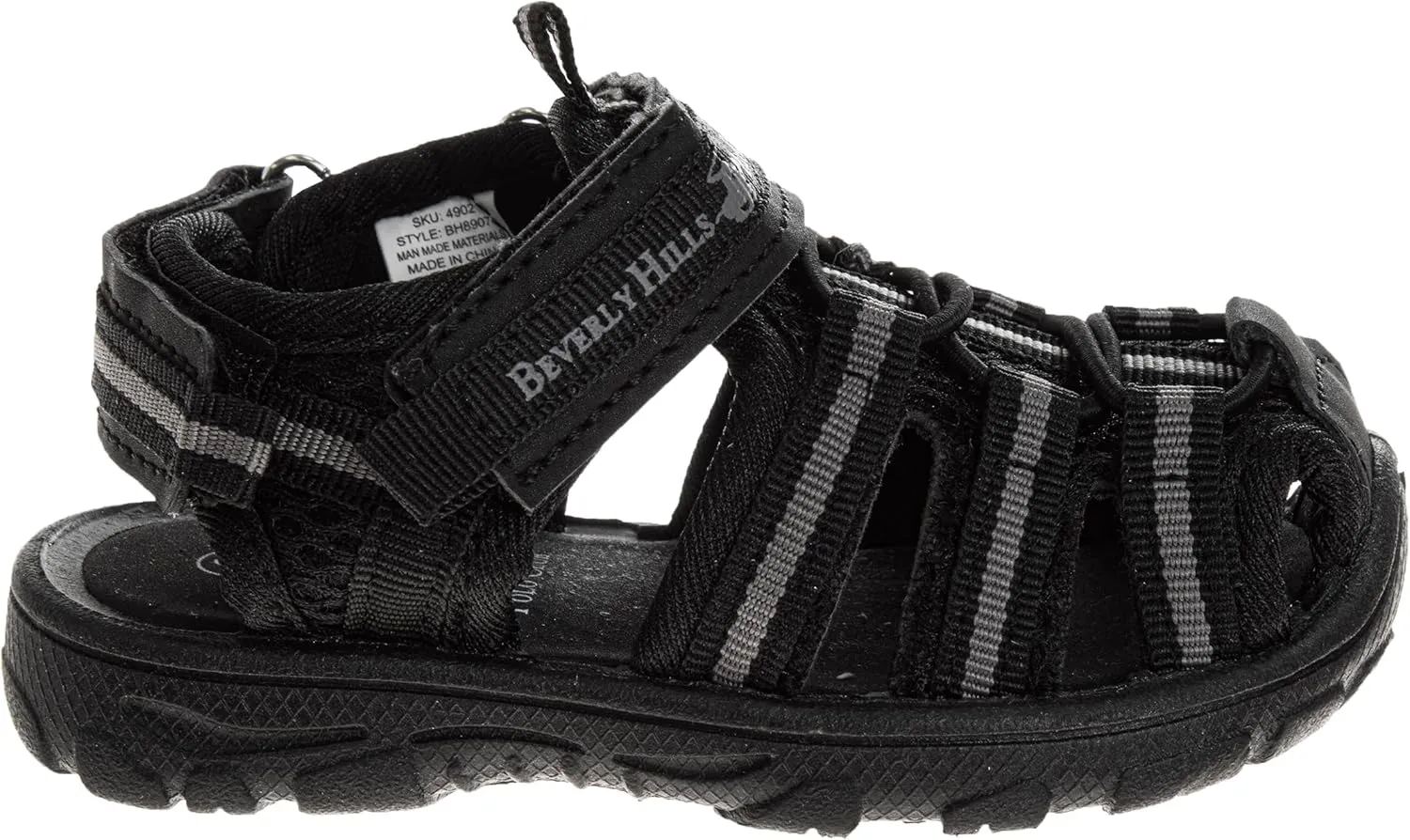 Beverly Hills Polo Club Boy's Athletic Active Sandals Close Toe Sport Summer Shoe