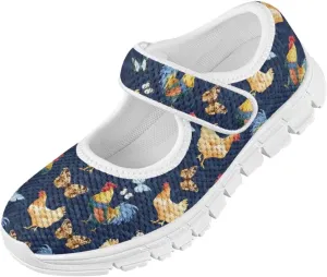 BIGCARJOB Mary Janes Shoes for Little Kids Tennis Shoes Flats Cute Ballet Dress Shoes School Uniform Shoes Athletic Gym Shoes