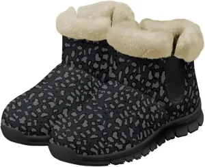 Binienty Winter Snow Boots for Women Fuzzy Warm Mid Calf Booties Travel Outdoor