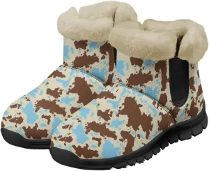 Binienty Winter Snow Boots for Women Fuzzy Warm Mid Calf Booties Travel Outdoor