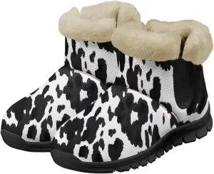 Binienty Winter Snow Boots for Women Fuzzy Warm Mid Calf Booties Travel Outdoor