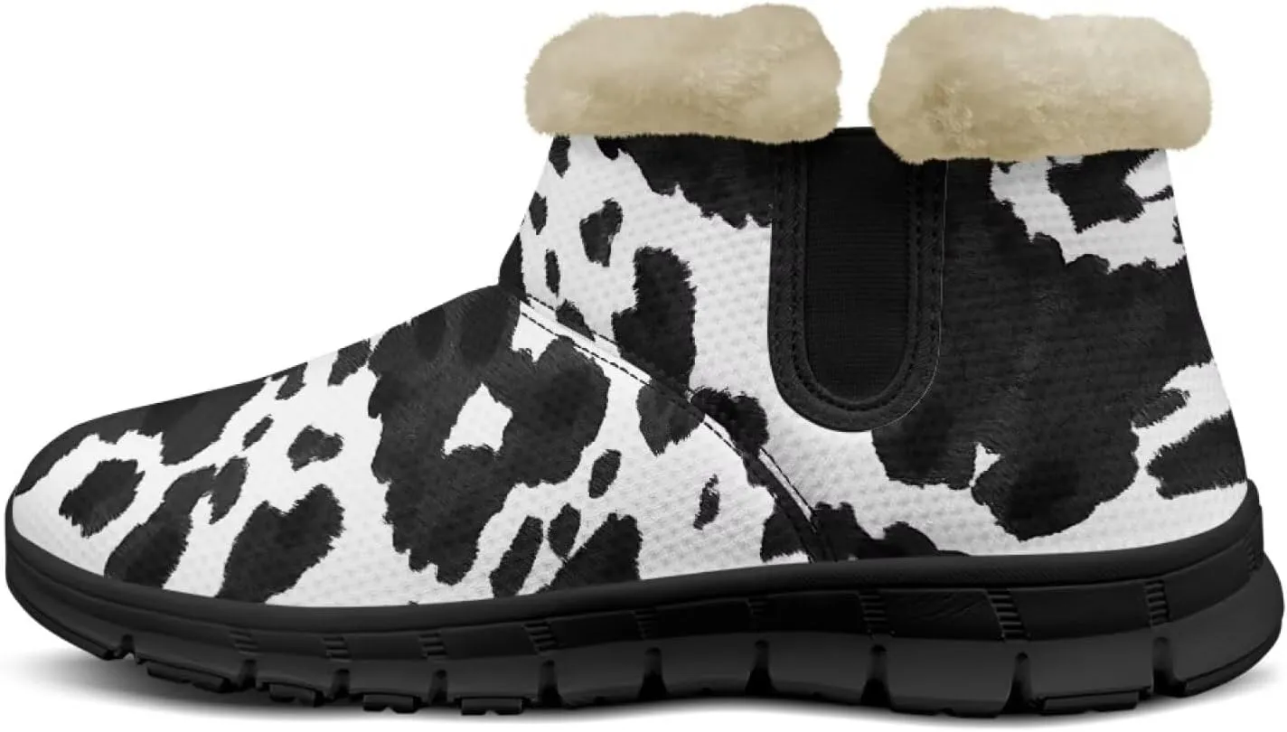 Binienty Winter Snow Boots for Women Fuzzy Warm Mid Calf Booties Travel Outdoor