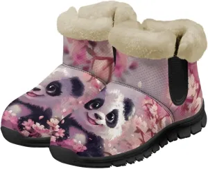 Binienty Womens Winter Boots Fuzzy Warm Snow Boots Ankle Booties Mens Barefoot Boots