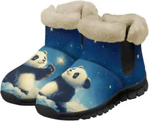 Binienty Womens Winter Boots Fuzzy Warm Snow Boots Ankle Booties Mens Barefoot Boots