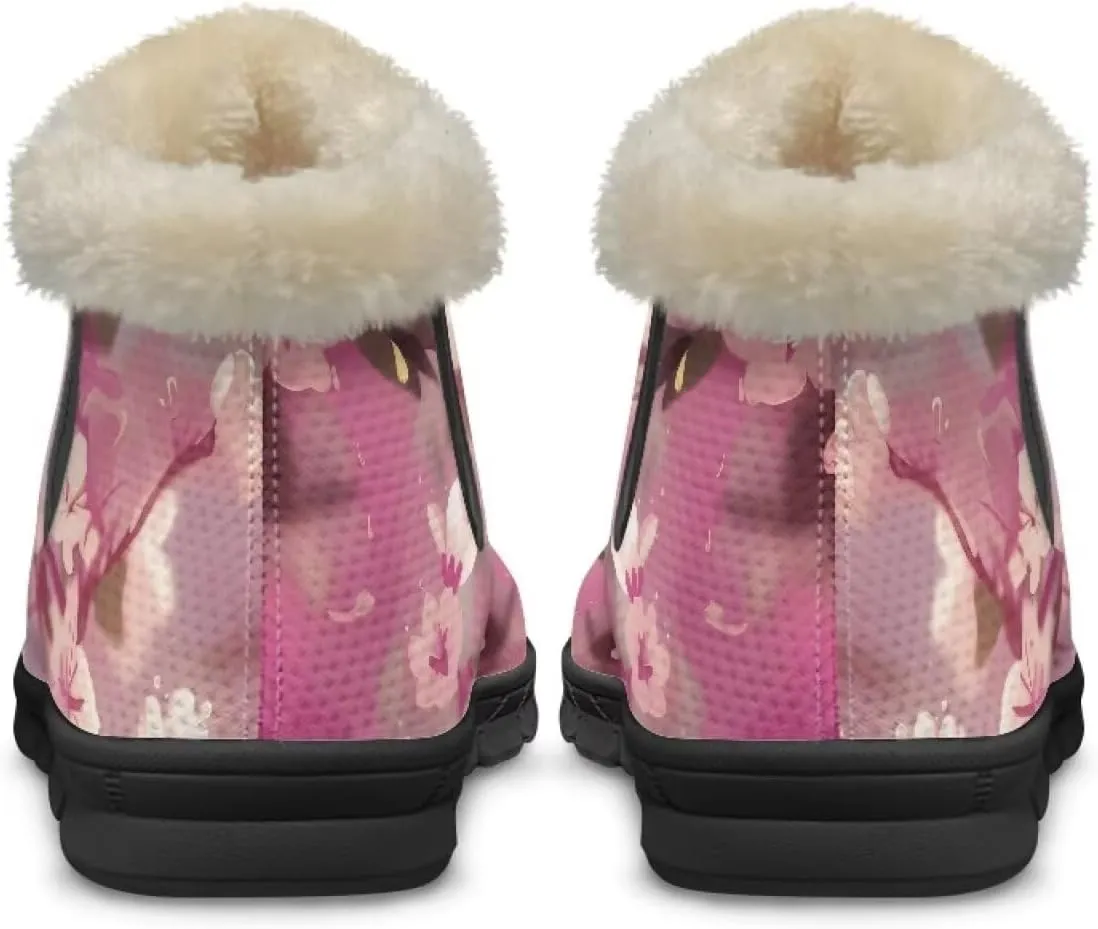 Binienty Womens Winter Boots Fuzzy Warm Snow Boots Ankle Booties Mens Barefoot Boots
