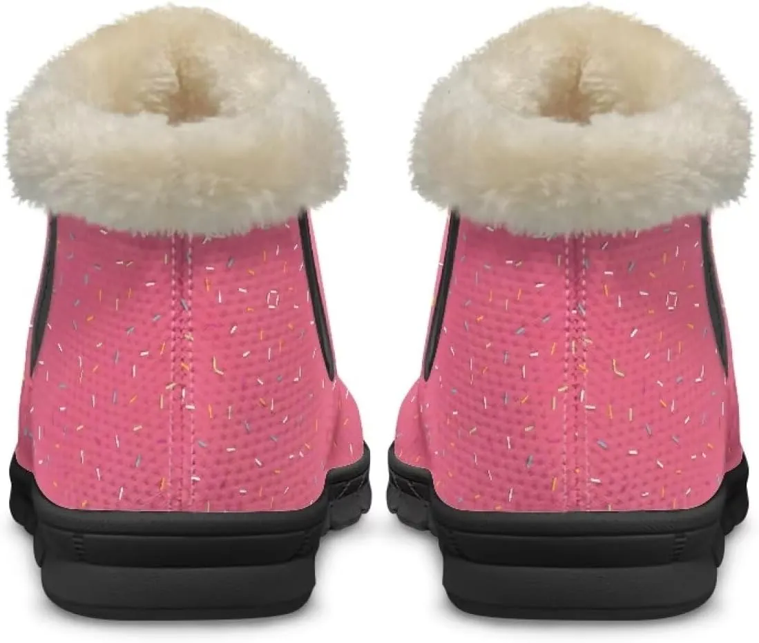 Binienty Womens Winter Boots Fuzzy Warm Snow Boots Ankle Booties Mens Barefoot Boots