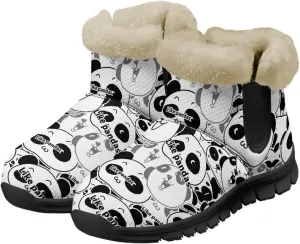 Binienty Womens Winter Boots Fuzzy Warm Snow Boots Ankle Booties Mens Barefoot Boots