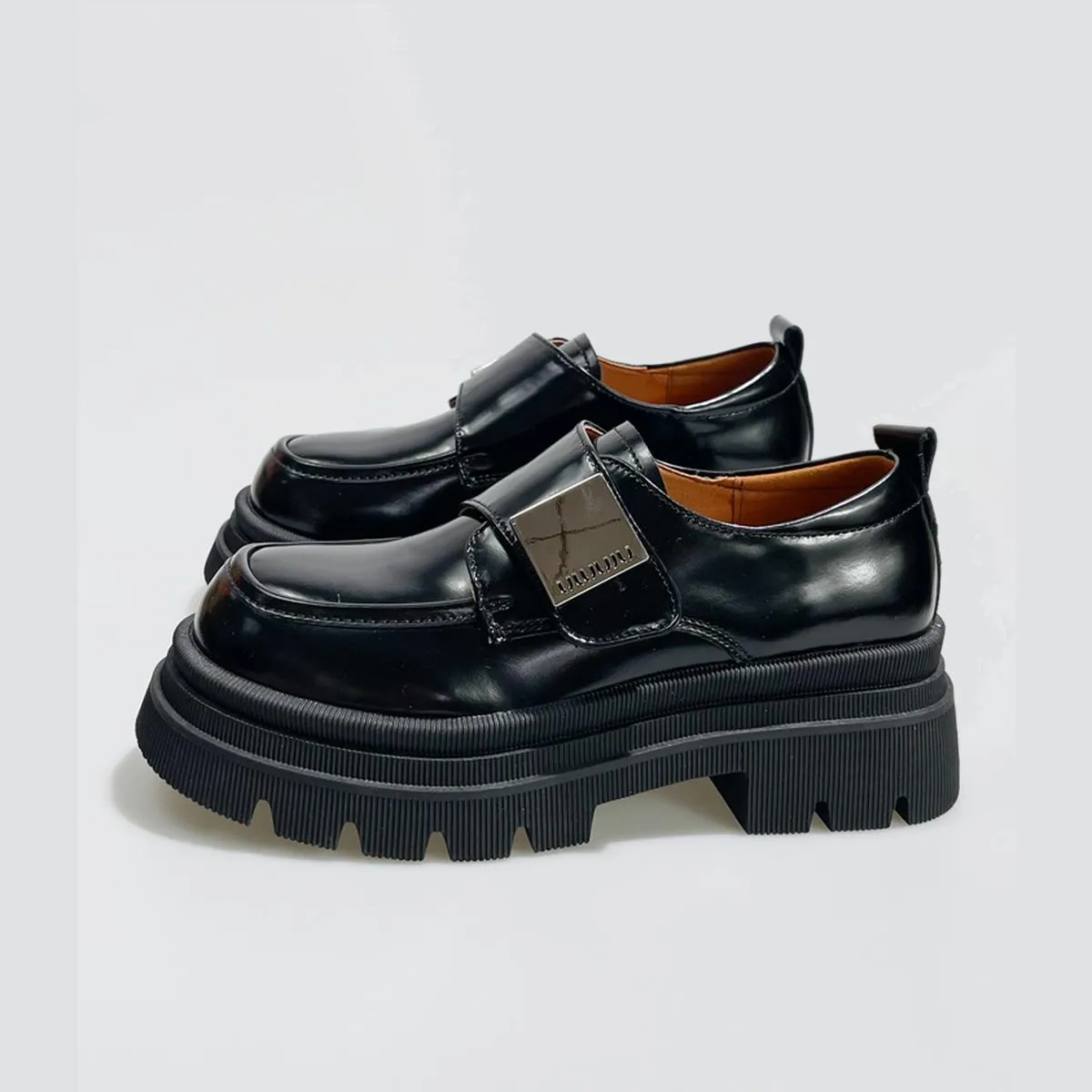 Black Patent Chunky Loafers