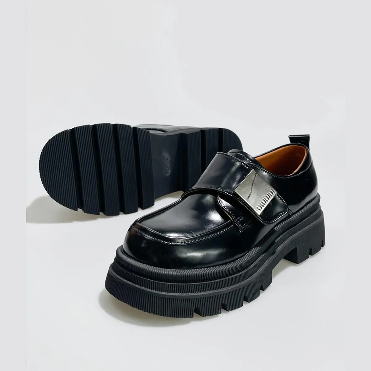 Black Patent Chunky Loafers