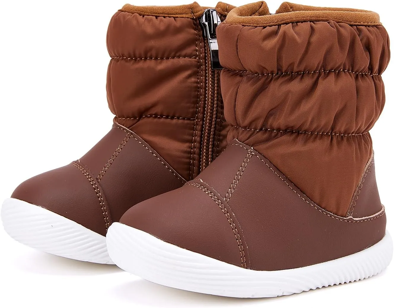 BMCiTYBM Baby Boy Girl Snow Boots Waterproof Winter Warm Booties Nonslip Lightweight Outdoor Shoes for First Walkers 6 9 12 18 24 Months(Infant/Toddler)