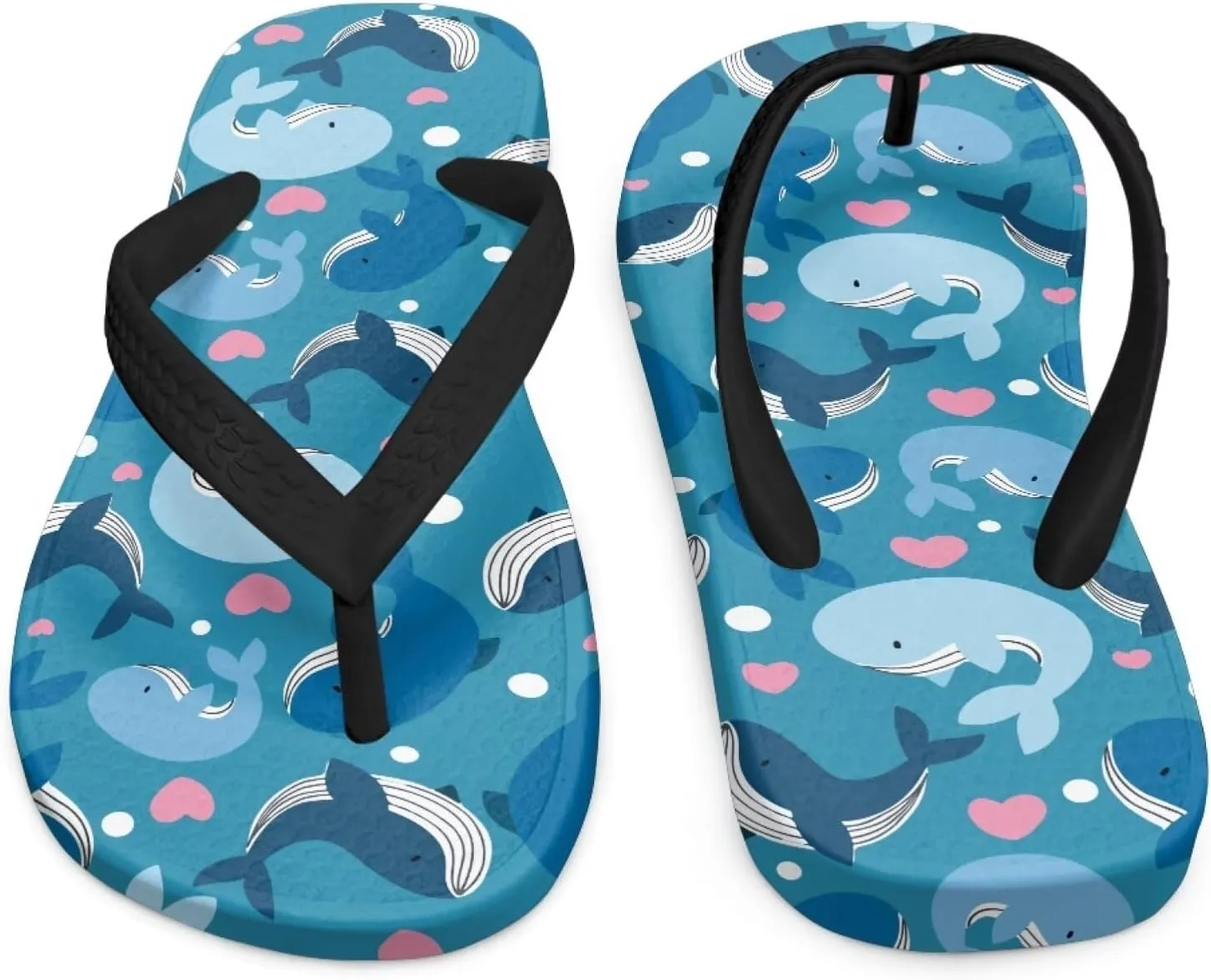 Boy Girls Slide Sandals and Thongs for Beach and Boats - Kids Flip Flops with Cartoon Print