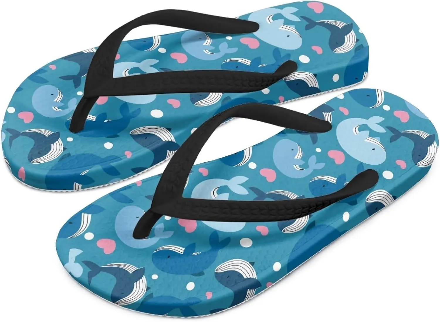 Boy Girls Slide Sandals and Thongs for Beach and Boats - Kids Flip Flops with Cartoon Print
