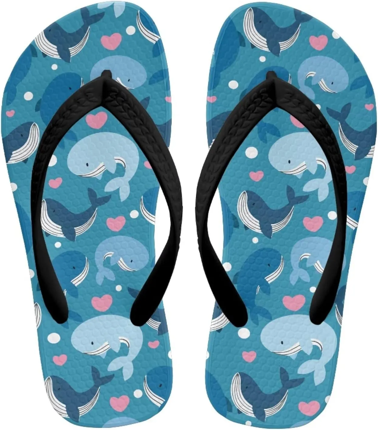 Boy Girls Slide Sandals and Thongs for Beach and Boats - Kids Flip Flops with Cartoon Print