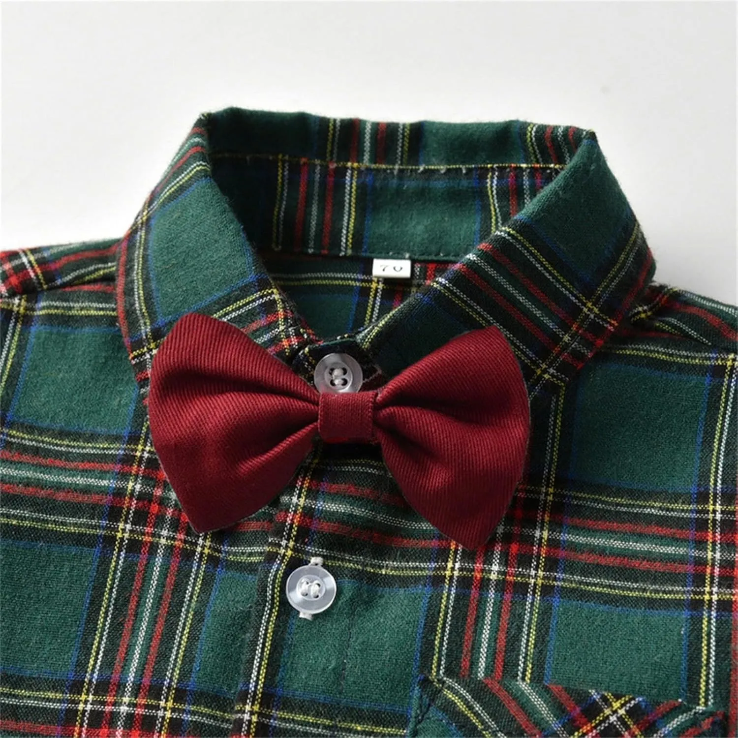 Boys Christmas Dress Suit Kids Toddler Baby Gentleman Clothes Sets Bowtie Shirts Tops Suspenders Pants Sets Outfits
