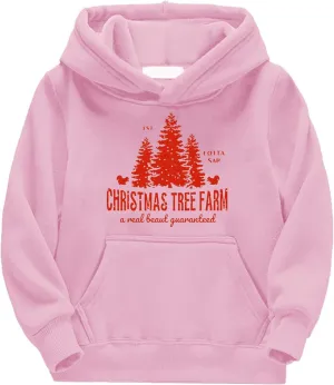 Boys Girls Long Sleeve Hoodie Sweatshirts Kids Christmas Funny Graphic Sweater Oversized Hooded Pullover Tops Outfit