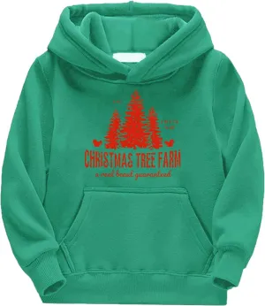 Boys Girls Long Sleeve Hoodie Sweatshirts Kids Christmas Funny Graphic Sweater Oversized Hooded Pullover Tops Outfit