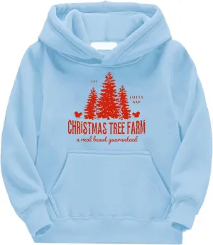 Boys Girls Long Sleeve Hoodie Sweatshirts Kids Christmas Funny Graphic Sweater Oversized Hooded Pullover Tops Outfit